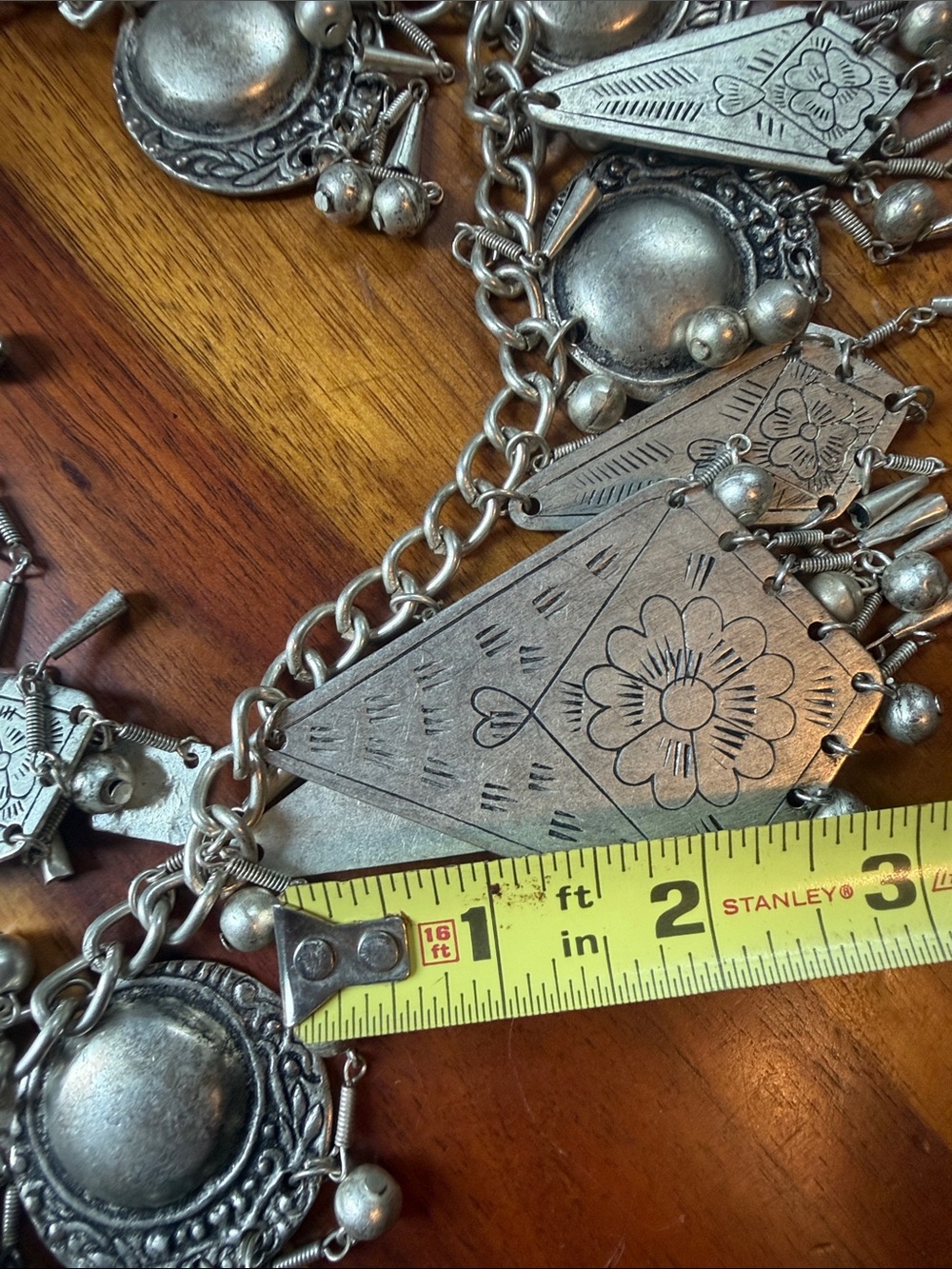 Vintage Silver bohemian coin belt- Women accessories - Picture 6 of 8